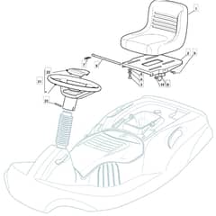 2500SV - 2011-2013 - 2T0313483/UM9 - Mountfield Ride On Mower Seat Diagram