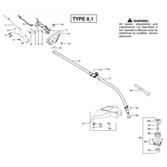 McCulloch 250CXL - 952715655 - 2010-07 - Shaft & Handle (1) Parts Diagram