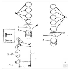 John Deere 2520 - PC1145 - Pistons - ST11