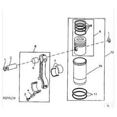John Deere 2520 - PC1145 - Pistons - ST12