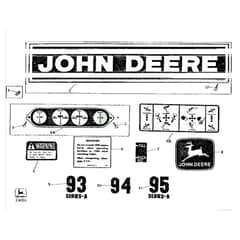 John Deere 2520 - PC1145 - Decals - ST321