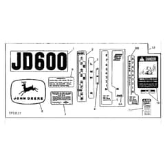 John Deere 2520 - PC1145 - Decalcomania Set - ST352