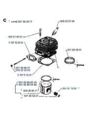 Husqvarna 266 - Cylinder Piston