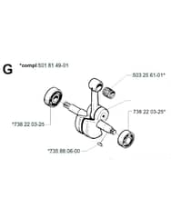 Husqvarna 281 - 2001-Current - Crankshaft