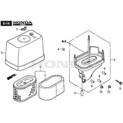 3000SH - 2012-2015 - 2T2000383/M12 - Mountfield Ride On Mower Air Filter Diagram