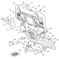 3000SH - 2012-2015 - 2T2000383/M12 - Mountfield Ride On Mower Rear Plate Diagram