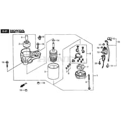 3000SH - 2012-2015 - 2T2000383/M12 - Mountfield Ride On Mower Starter Motor Diagram