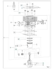 Husqvarna 323S15 - Cylinder Piston
