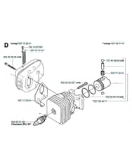 Husqvarna 326HS99X-SERIES - Cylinder, Piston & Muffler