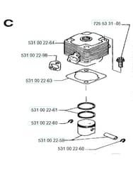 Husqvarna 32 Bl - Cylinder Piston