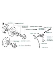 Husqvarna 351 - from-curr - Clutch & Oil Pump