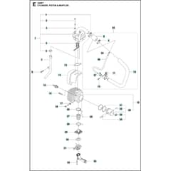 Husqvarna 356 BT - Cylinder Piston / Muffler