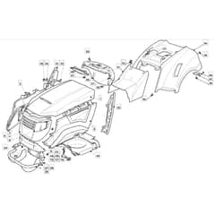 3600SH - 2011-2018 - 2T0410383/M11 - Mountfield Ride On Mower Body Diagram