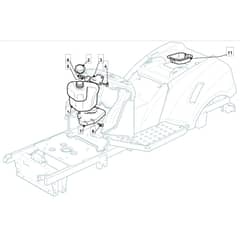 3600SH - 2011-2018 - 2T0410383/M11 - Mountfield Ride On Mower Fuel Tank Diagram