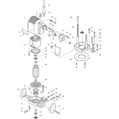 Makita 3612BR - Router 12mm - Power Tool Diagram