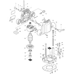 Makita 3620 - Router 8mm - Power Tool Diagram