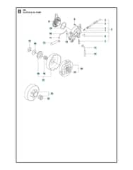 Husqvarna 362 - Clutch & Oil Pump
