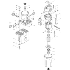 Makita 3704 - Trimmer 6mm - Power Tool Diagram