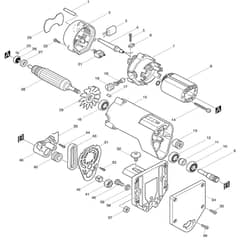 Makita 3705 - Trimmer 6mm - Power Tool Diagram