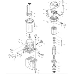 Makita 3708F - Trimmer - Power Tool Diagram