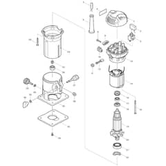 Makita 3709 - Trimmer - Power Tool Diagram