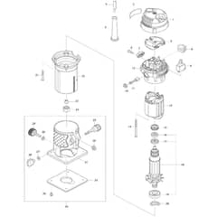Makita 3711 - Trimmer - Power Tool Diagram