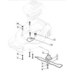 394 P-B - 2017-2019 - 297411028/AMZ - Mountfield Rotary Mower Blade Diagram