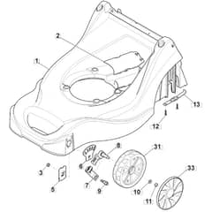 394 P-B - 2017-2019 - 297411028/AMZ - Mountfield Rotary Mower Deck Diagram