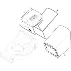 394 P-B - 2017-2019 - 297411028/AMZ - Mountfield Rotary Mower Grass Bag Diagram