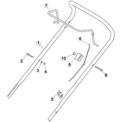 394 P-B - 2017-2019 - 297411028/AMZ - Mountfield Rotary Mower Upper Handle Diagram