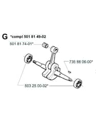 Husqvarna 394XP - 1998-Current - Crankshaft