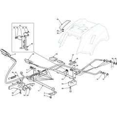 4000TH - 2012-2013 - 2T1710383/M12 - Mountfield Ride On Mower Brake and Gearbox Controls Diagram