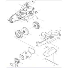 Makita 4013D - Cordless Cleaner - Power Tool Diagram