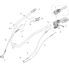 401 S - Bertolini Rotary Cultivator Handle bar (from 01/2018) Diagram