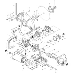 Makita 4110C - Angle Cutter 255mm - Power Tool Diagram