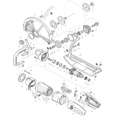 Makita 4114S - Angle Cutter 355mm - Power Tool Diagram