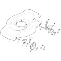 4120 HP - 2009 - 299064123/MEE - Mountfield Rotary Mower Deck Diagram