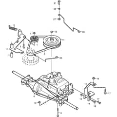 4125M - 2004 - 13-6101-95 - Mountfield Front Mower Transmission Diagram