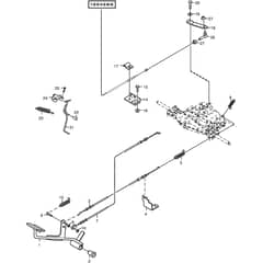 4125M - 2005 - 13-6101-96 - Mountfield Front Mower Foot Controls Diagram