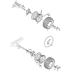 4135H - 2005 - 13-6102-96 - Mountfield Front Mower Wheels Diagram