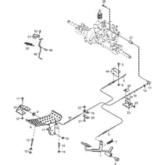 4135H - 2006 - 13-6102-97 - Mountfield Front Mower Foot Controls Diagram