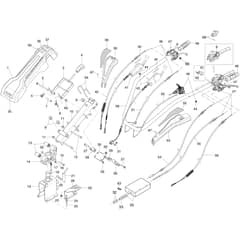 413 S - Bertolini Rotary Cultivator Handlebar rod and handle bars Diagram