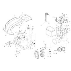 413 S - Bertolini Rotary Cultivator Hood and clutch 2 Diagram