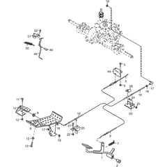4140H - 2010 - 13-6002-81 - Mountfield Front Deck Mower Foot Controls Diagram