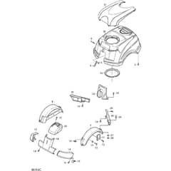 4155H - 2009 - 13-6103-80 - Mountfield Front Deck Mower Bodywork Diagram