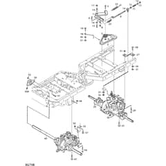 4155H 4WD - 2009 - 13-6004-80 - Mountfield Front Mower Transmission (Mechanical Parts) Diagram