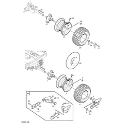 4155H 4WD - 2009 - 13-6004-80 - Mountfield Front Mower Wheels Diagram