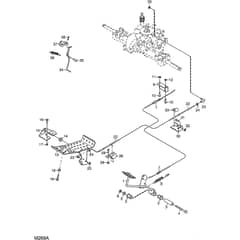4155H 4WD - 2009-2013 - 13-6004-81 - Mountfield Front Mower Foot Controls Diagram