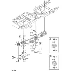 4155H 4WD - 2009-2013 - 13-6004-81 - Mountfield Front Mower Power Take Off Diagram