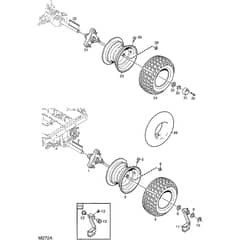 4155H 4WD - 2007 - 13-6104-98 - Mountfield Front Mower Wheels Diagram